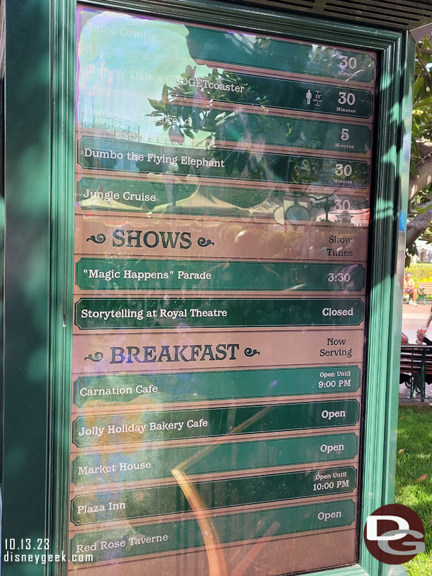 10:46am - Disneyland wait times