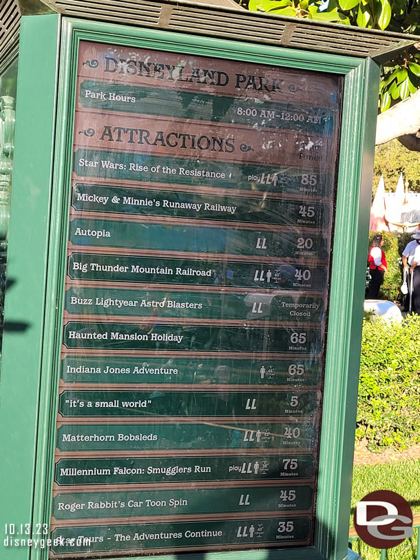 5:06pm - Disneyland Wait Times