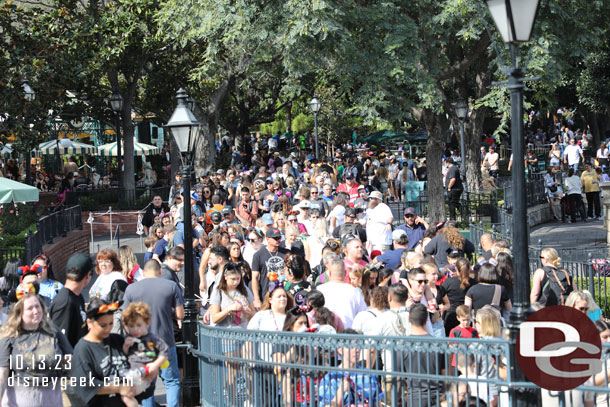 The Pirates queue was using a good portion of the extended queue this morning.