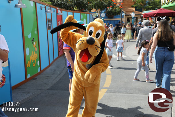 Crossed paths with Pluto in Mickey's Toontown