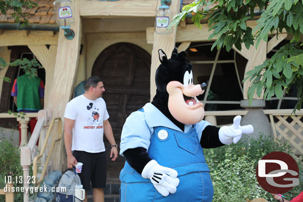 Pete was meeting in front of Goofy's