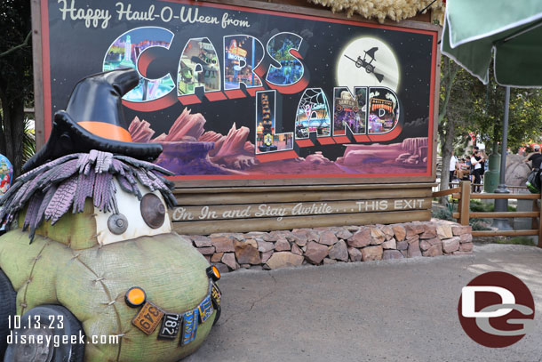 Entering Cars Land