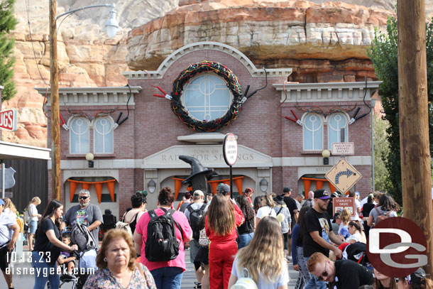 The LL Return for Radiator Springs racers backed up to Cross Street