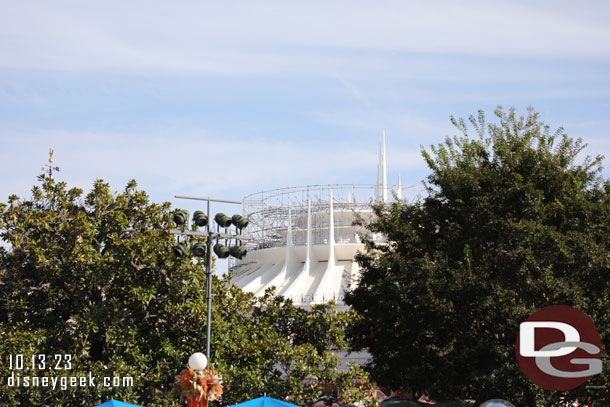 Space Mountain through the trees