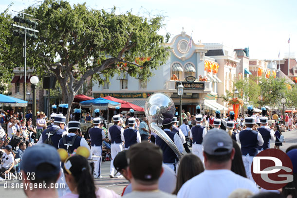 Disneyland Band performing their pre-parade set