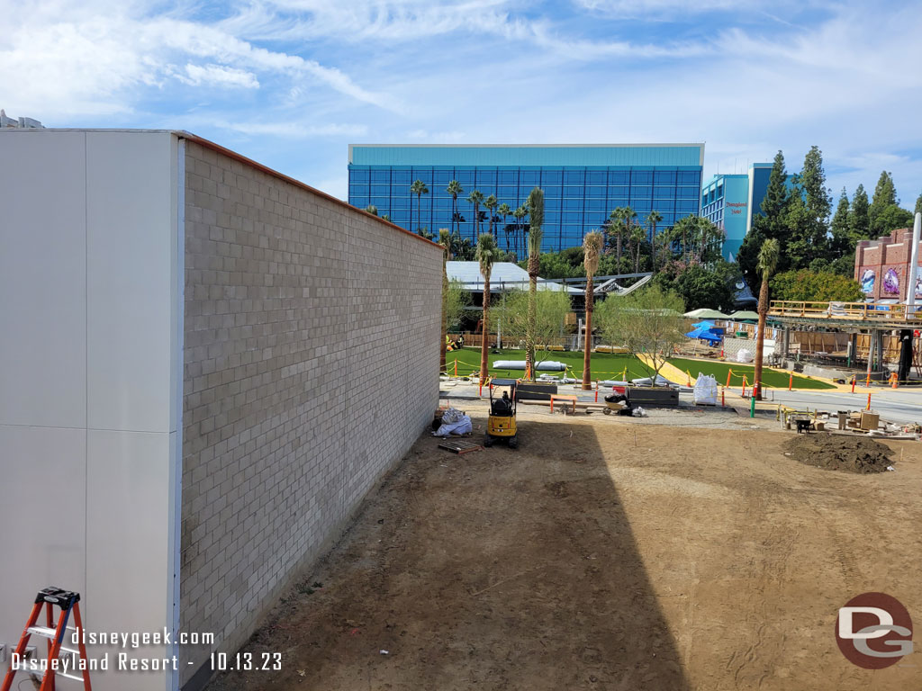 The new lawn (turf) is going in and the new stage area is moving toward completion. This area opens later this year.