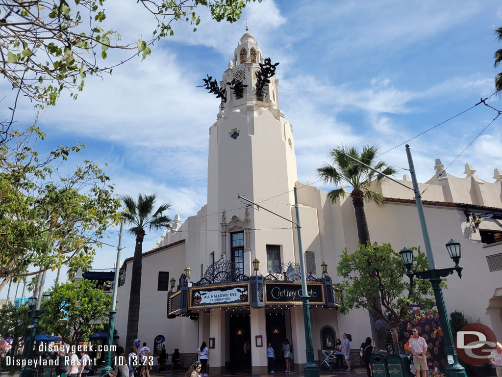 1:40pm - Carthay Circle Restaurant in Disney California Adventure