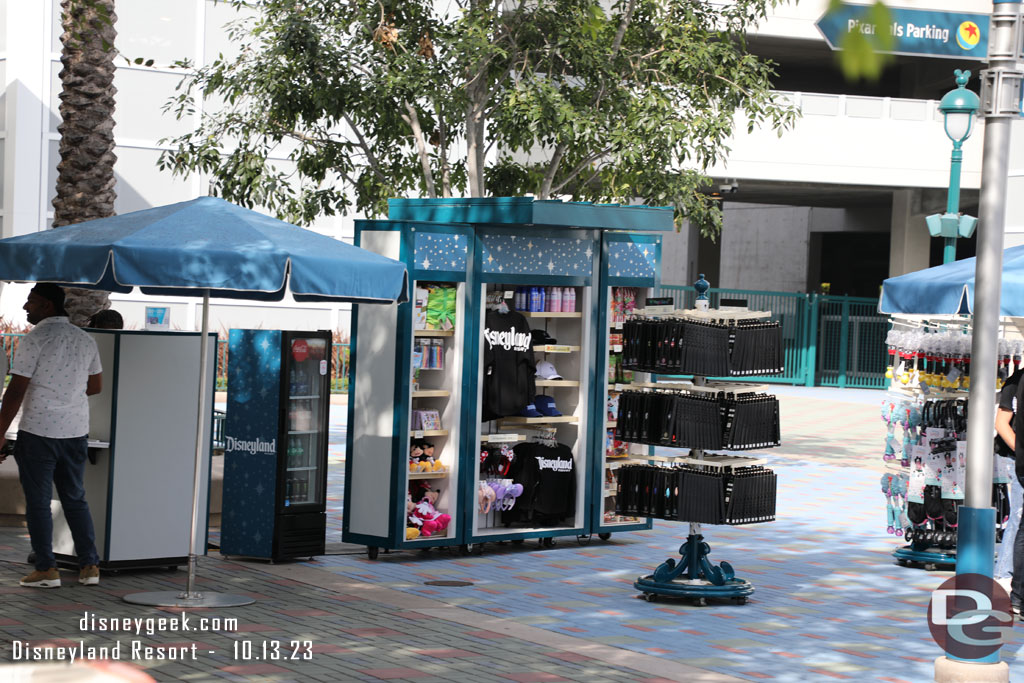 Both sides of the tram stop stop had small stores set up, this is the one near Mickey and Friends (there was one on the Pixar Pals side too).