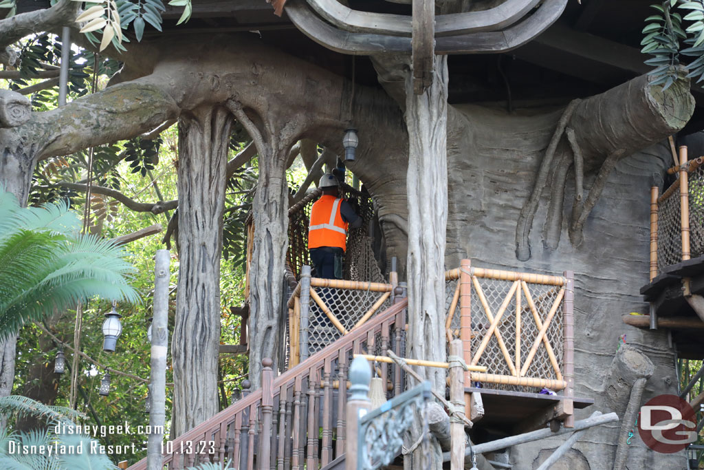 Installing safety nets along the walkways.