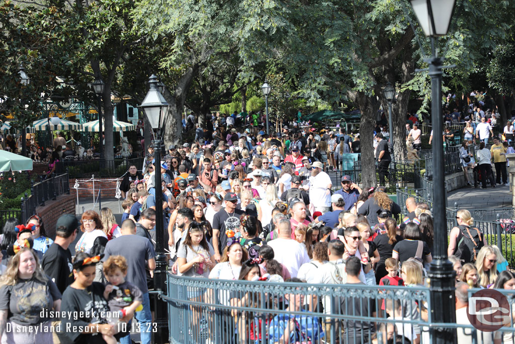 The Pirates queue was using a good portion of the extended queue this morning.