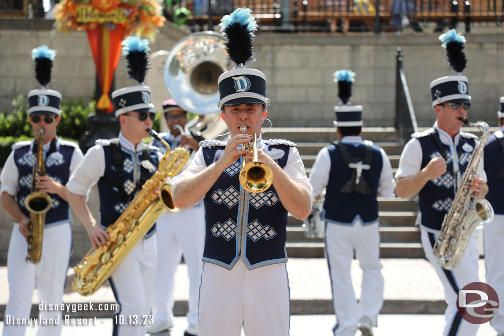 Time for the Disneyland Band performing in Town Square at 12:35pm