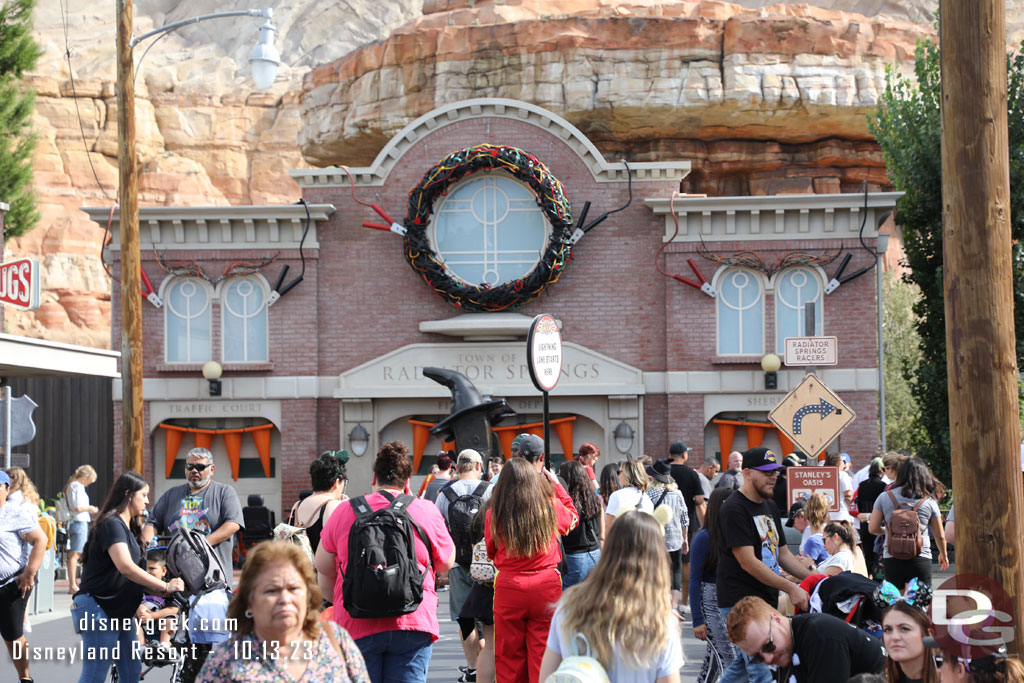 The LL Return for Radiator Springs racers backed up to Cross Street