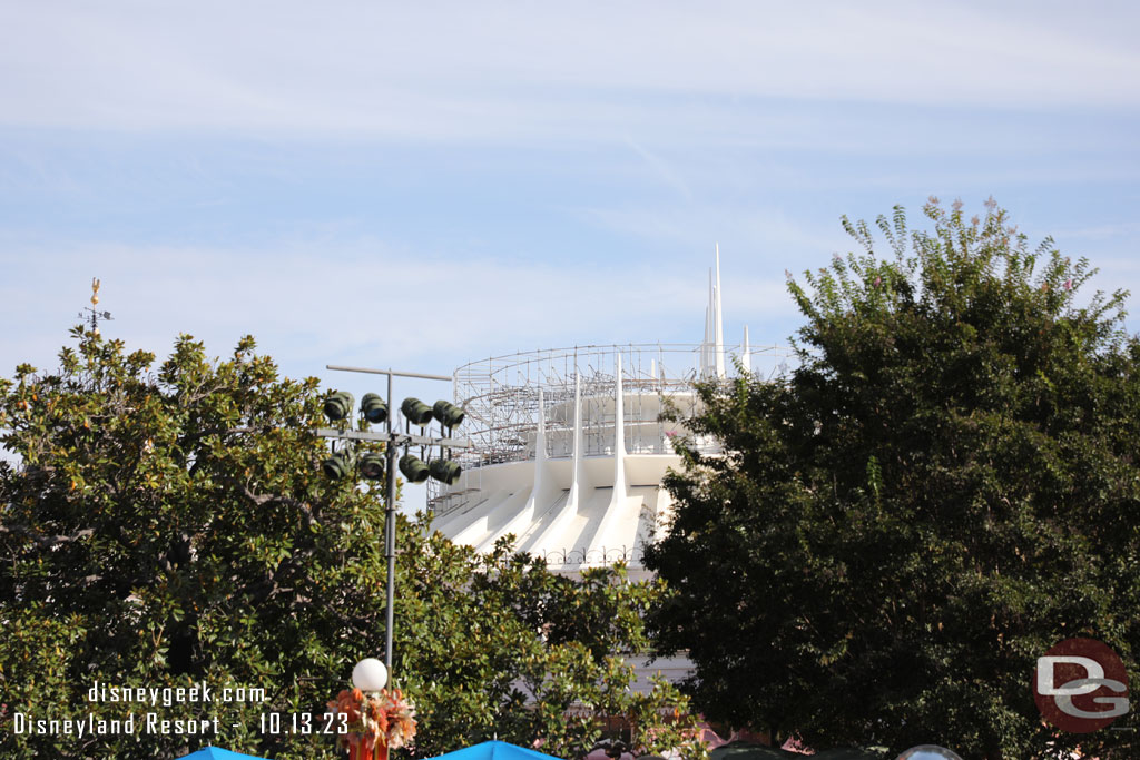 Space Mountain through the trees