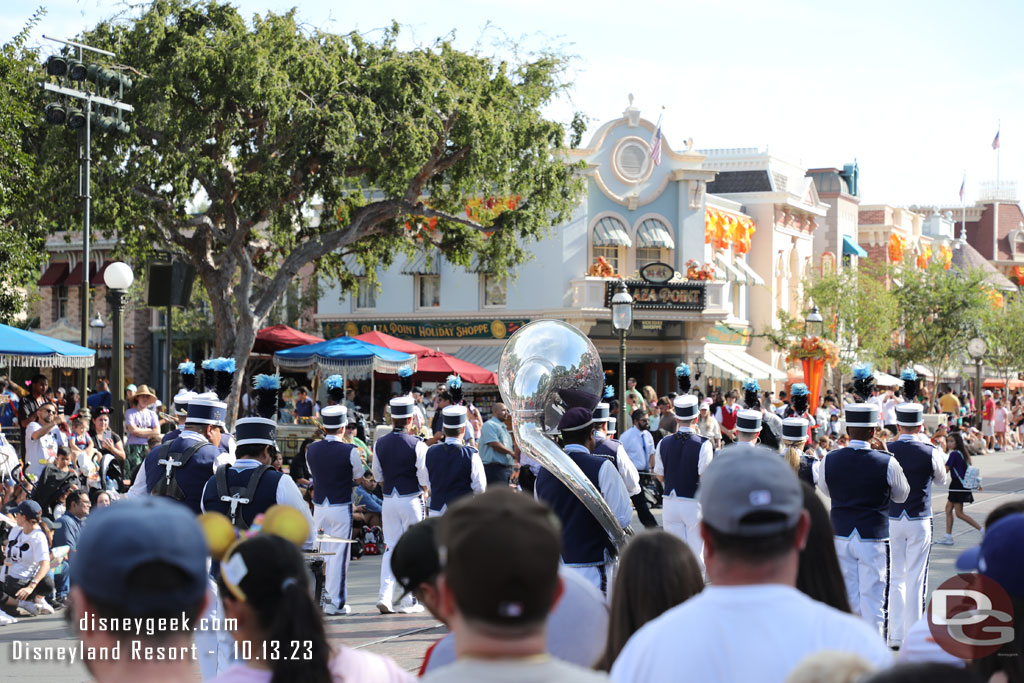 Disneyland Band performing their pre-parade set