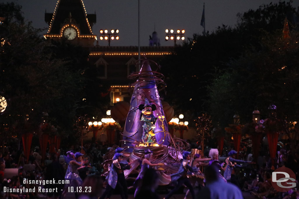 Time for Magic Happens. The parade will run through the weekend then be on Hiatus until next year.  A Christmas Fantasy Parade starts November 10th.