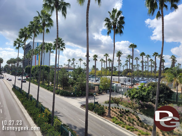 Traveling over Disneyland Drive