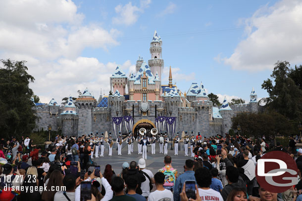 The Disneyland Band in front of Sleeping Beauty Castle