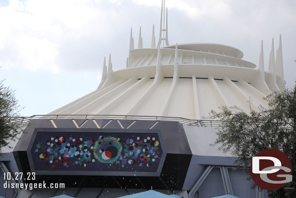 Scaffolding is down and Space Mountain has reopened.