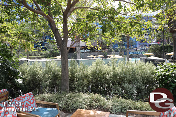 Work on the pool deck is underway and it was quite loud this afternoon while I was there.