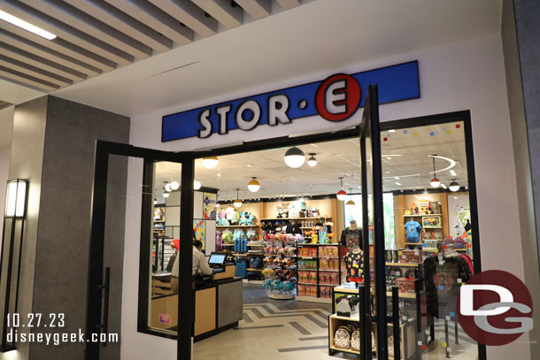 The gift shop is named Stor-E