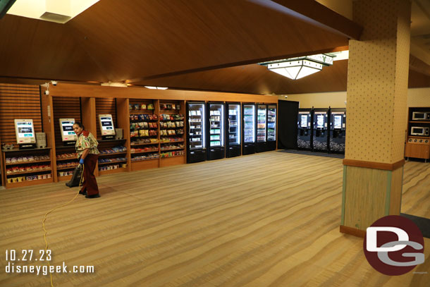 This is the current dining option that is open.. vending machines and grab and go choices