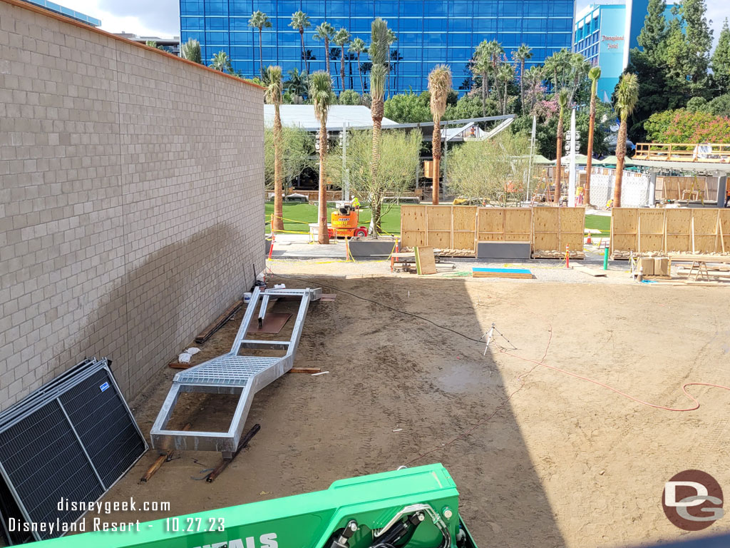 Walls are going up as they prepare to open the lawn area.