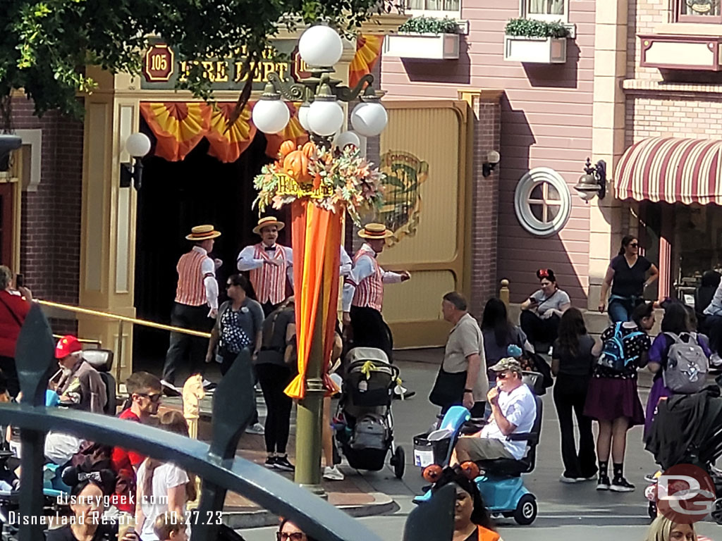 Listened to the Dapper Dans from a quiet bench.