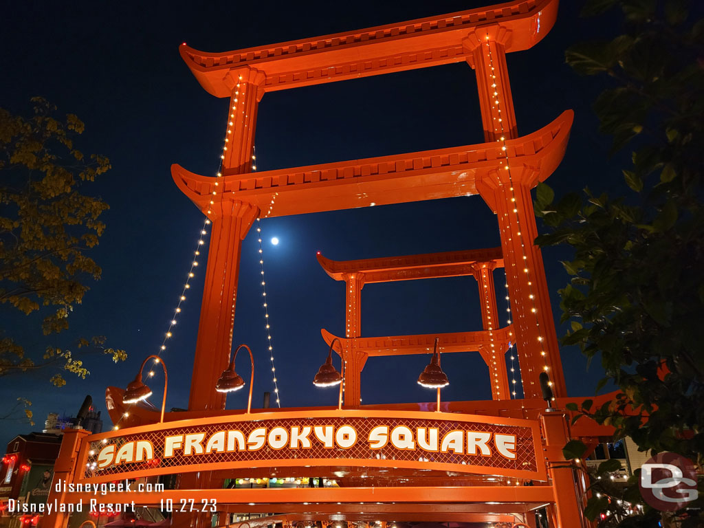  Torii Gate Bridge with the moon