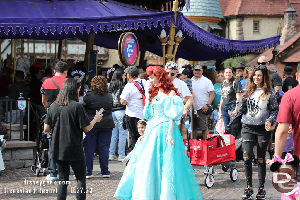 Then crossed paths with the animated version in Fantasyland a few moments later.