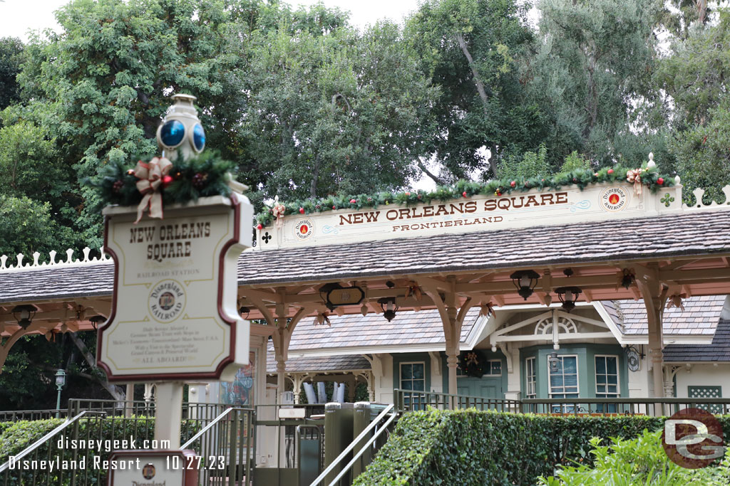 Train station garland is up