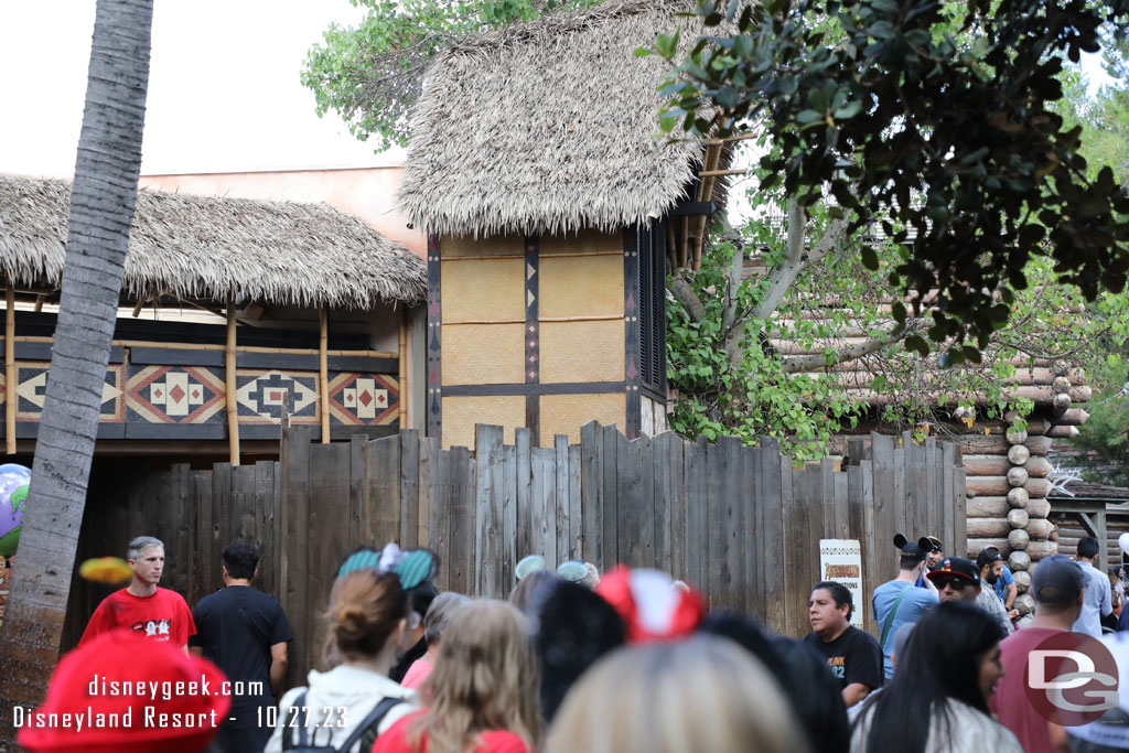 Walls at the entrance to Adventureland show no visible change.