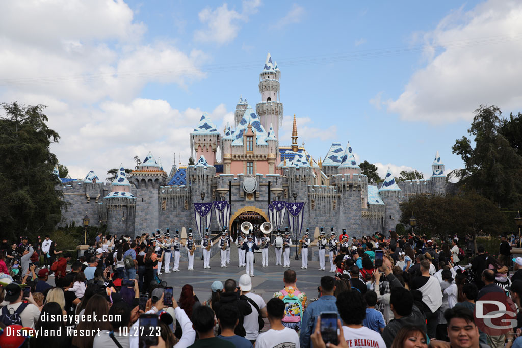 The Disneyland Band in front of Sleeping Beauty Castle