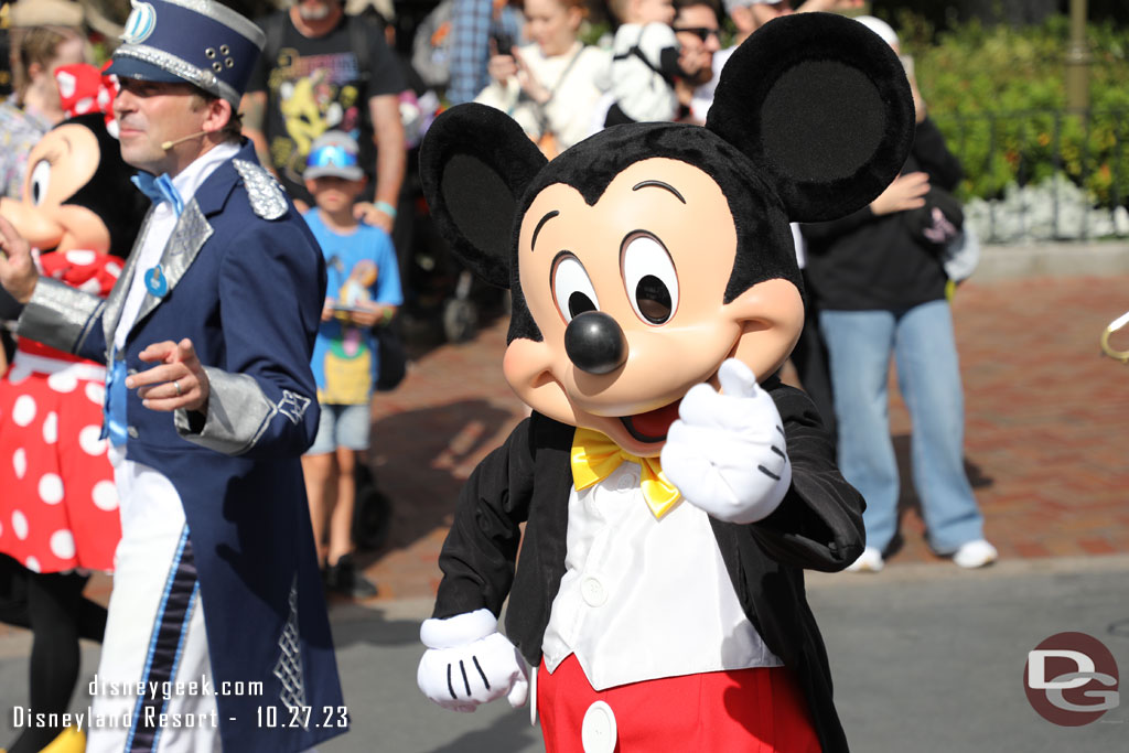 Mickey Mouse leading the march