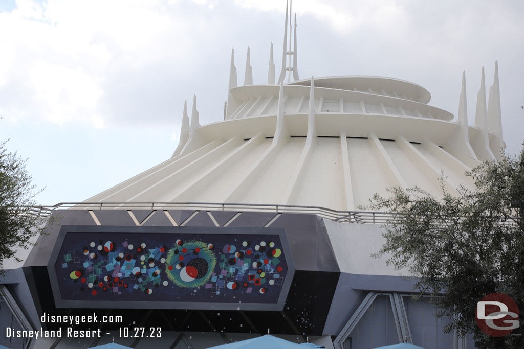 Scaffolding is down and Space Mountain has reopened.