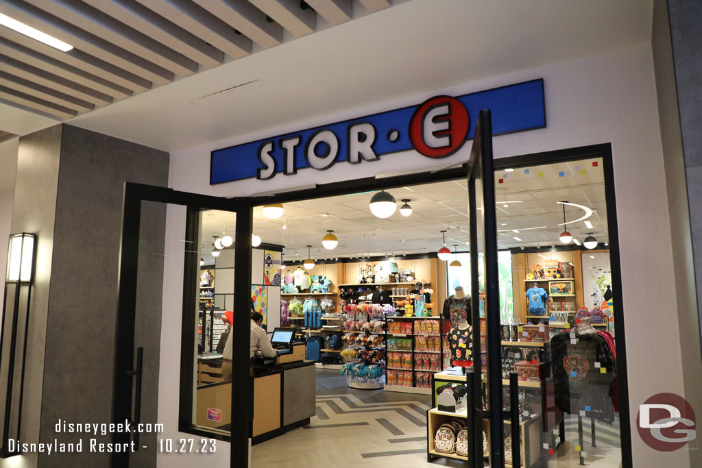 The gift shop is named Stor-E