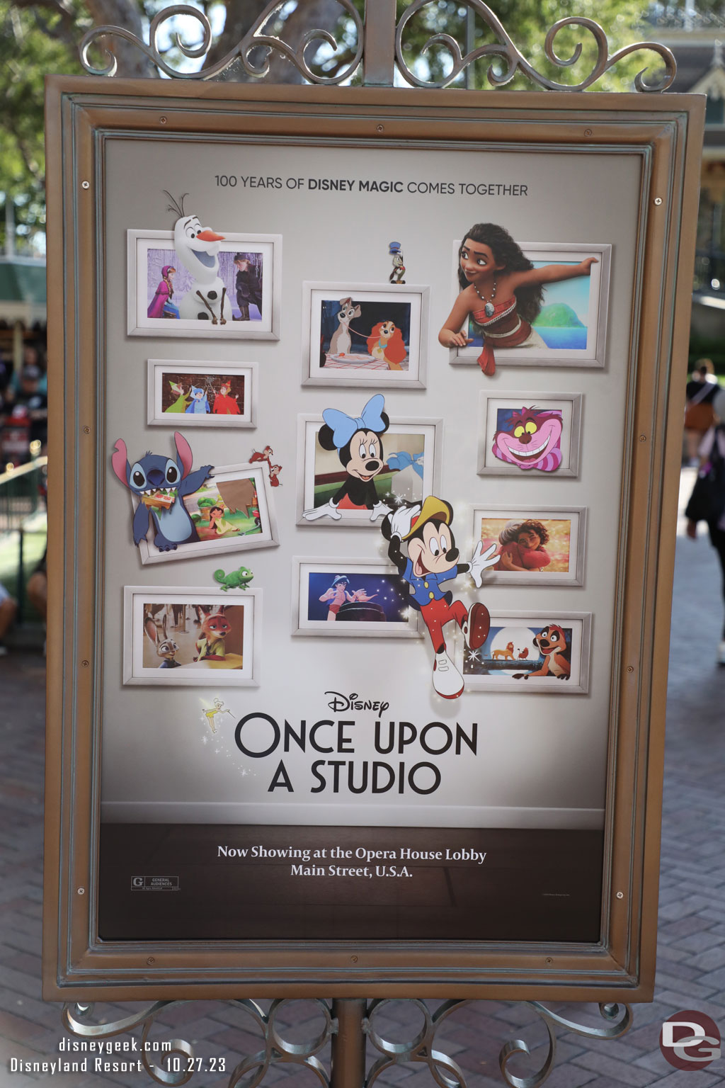 Once Upon a Studio is currently being shown in the Opera House Lobby