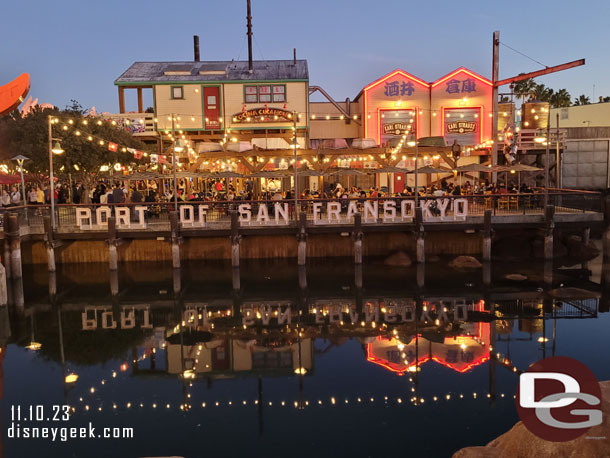 The Port of San Fransokyo sign was not on this evening.