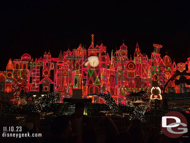 It's a small world holiday this evening, the attraction was down again/still.