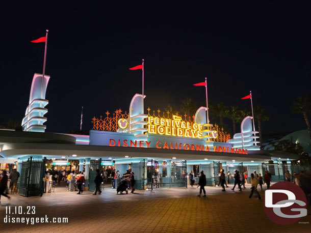 8:03pm - Back to Disney California Adventure