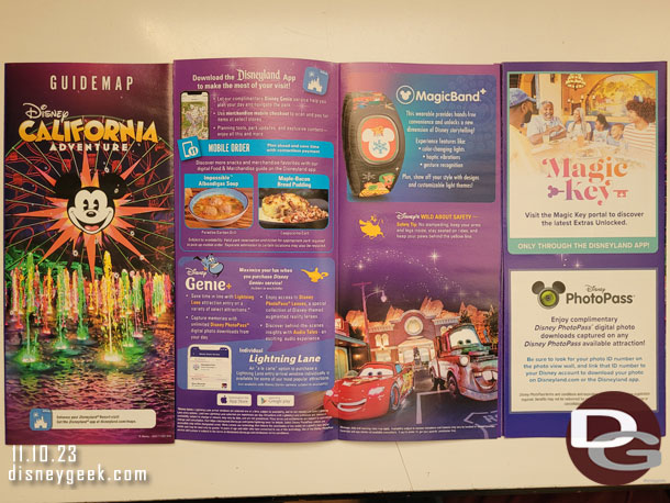 Disney California Adventure guidemap