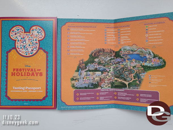 Disney Festival of Holidays booklet