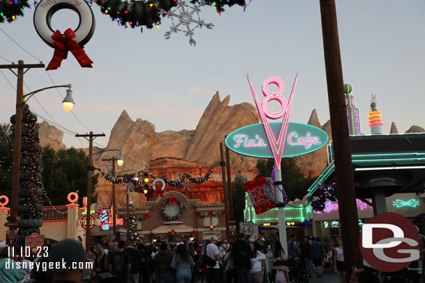 Winter Wonderland was just concluding as I walked down Route 66.. the lights had just come on for the evening.