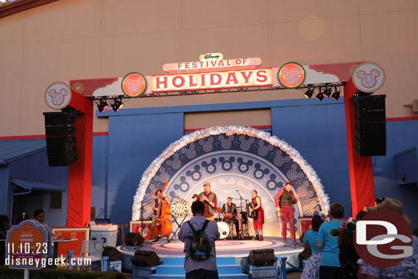 Mostly Kosher has their own stage outside Stage 12 in Hollywood Land this year for Festival of Holidays at Disney California Adventure