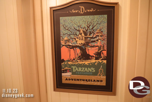 Tarzan's Treehouse attraction poster is up on the wall