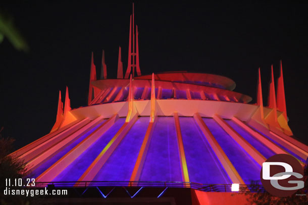 Space Mountain has new lighting effects and projections since my last visit