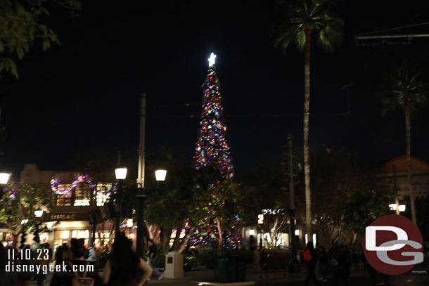 9:25pm - The Buena Vista Street Tree