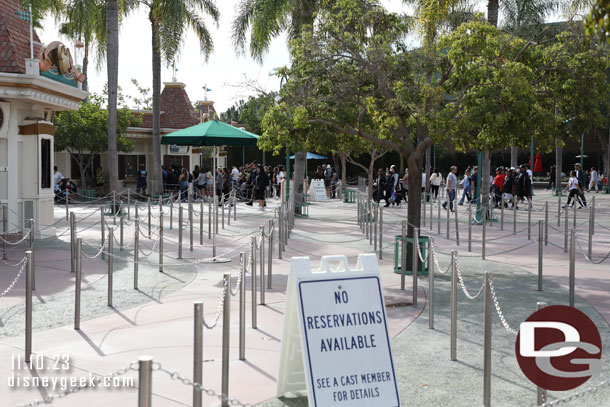 A line at the far booths.