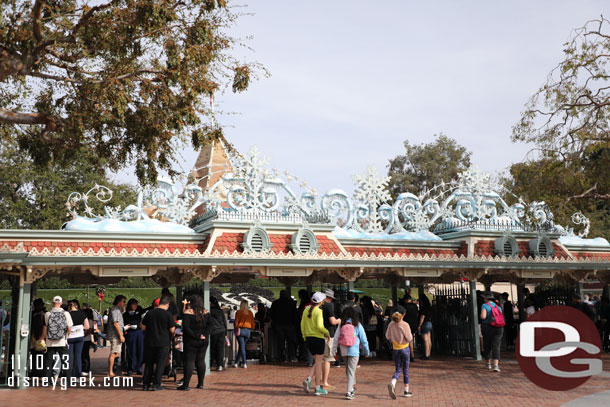 Pumpkins are long gone now and snow has replaced them.  Today the holiday season officially started at Disneyland.