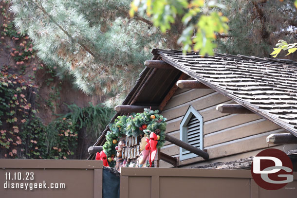 Even the part of the store behind the construction wall was decorated