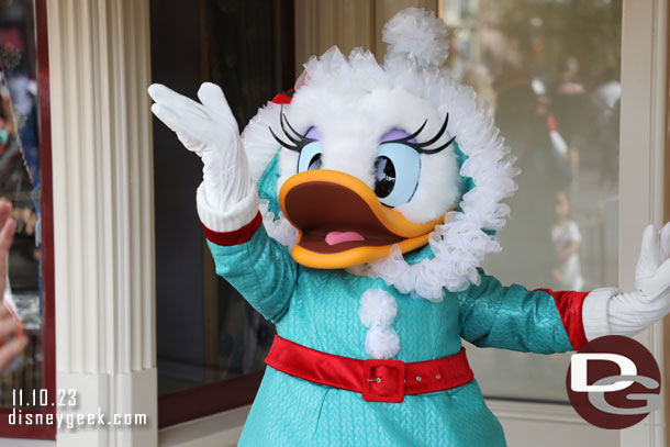 Daisy Duck in her new winter outfit